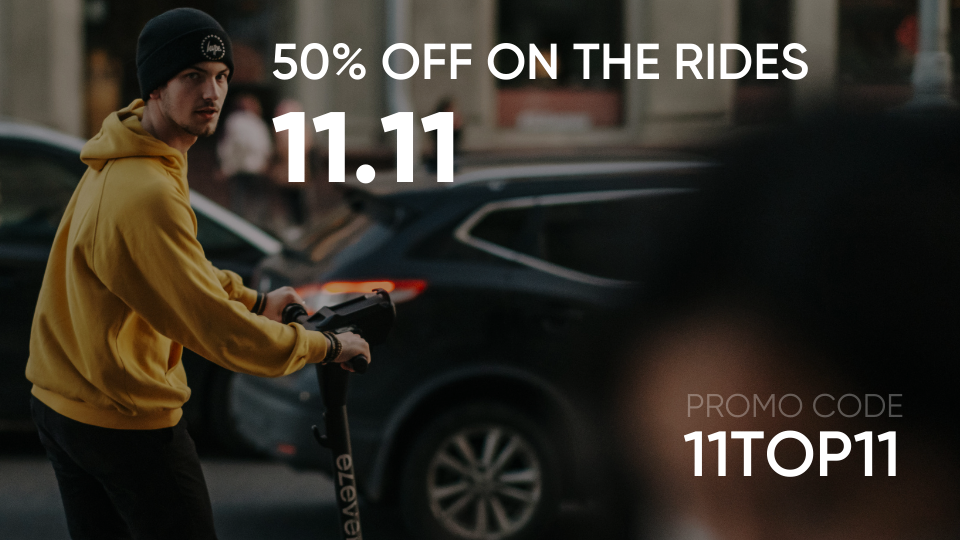 50% off on the rides 11.11.